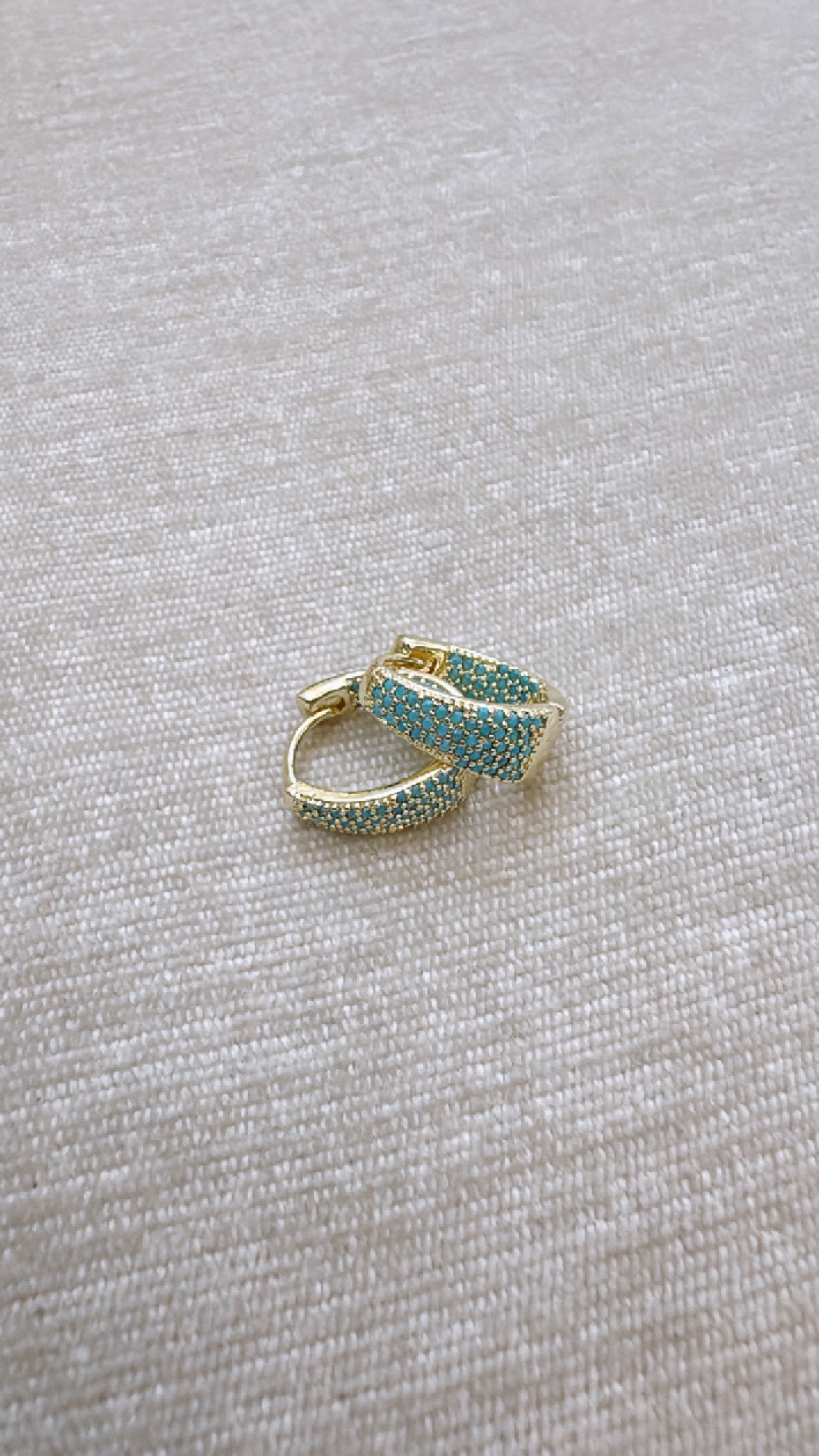 Blue Pave Huggies