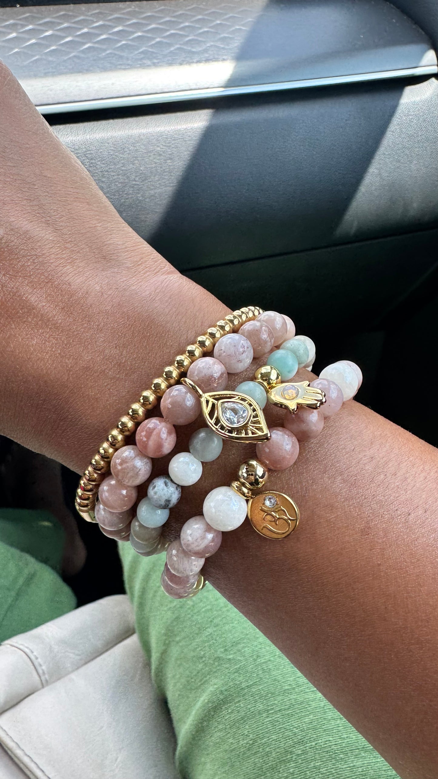 Amazonite Hamsa Intention Bracelet