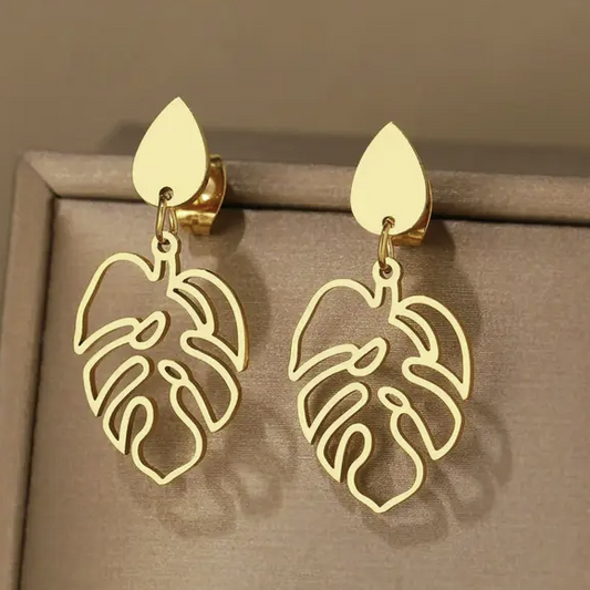Gold Monstera Leaf Drops