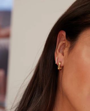 Pave Diamond Bar Studs