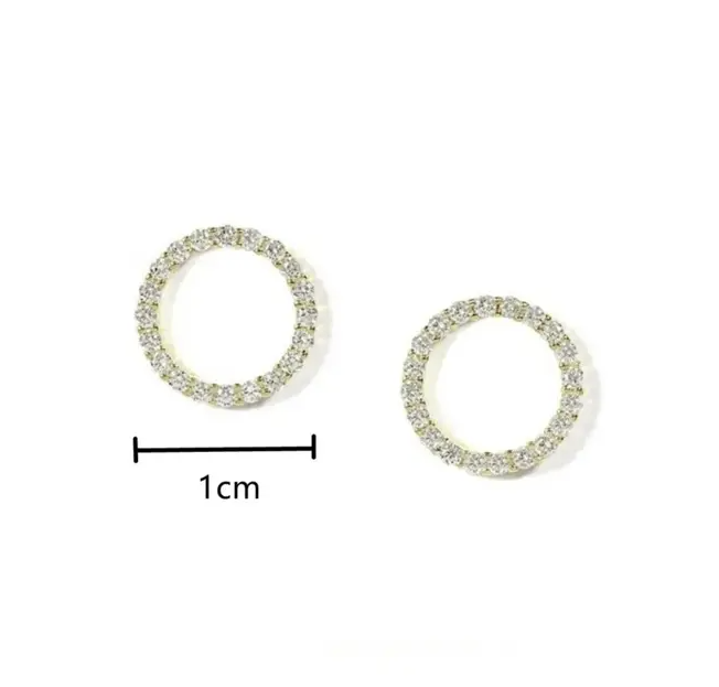 Diamond Circle Studs