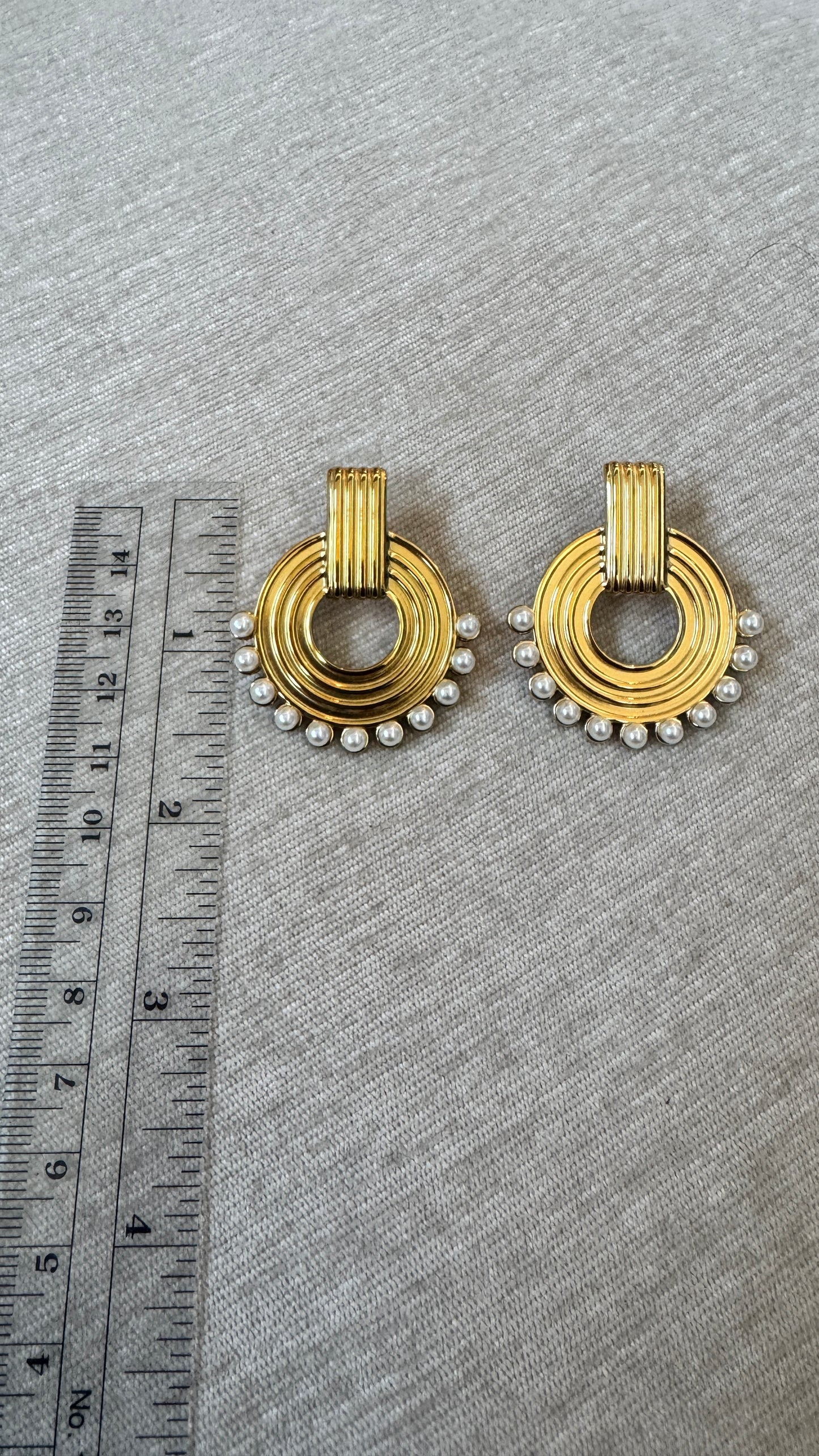 Gold + Pearl Earrings