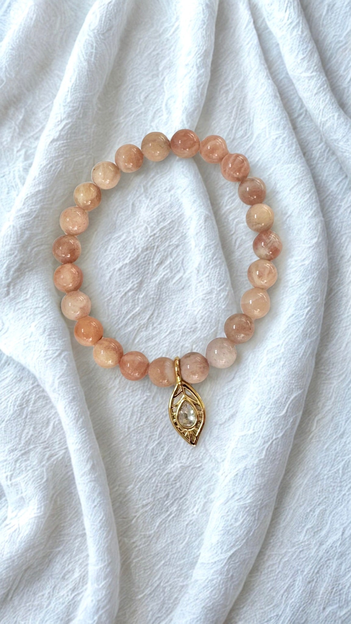 Sunstone Leaf Bracelet