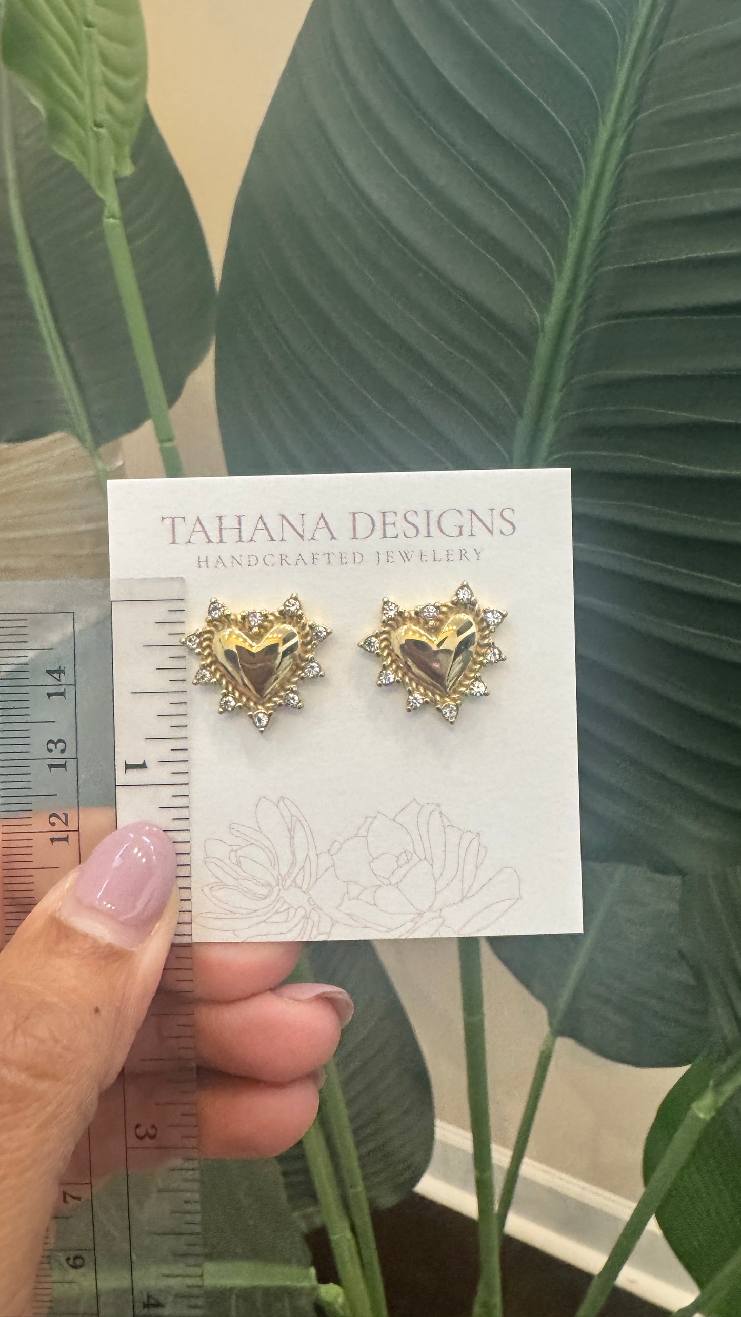 Golden Heart Radiance Studs