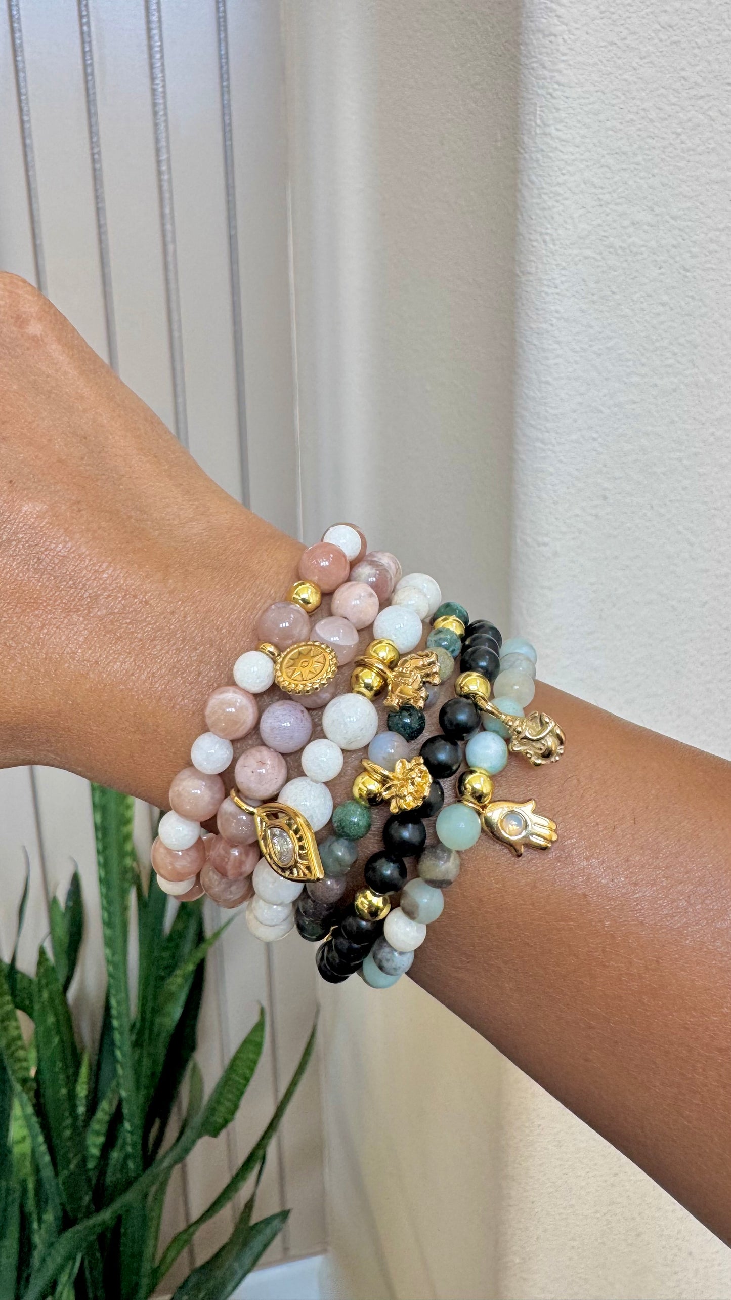 Amazonite Hamsa Intention Bracelet