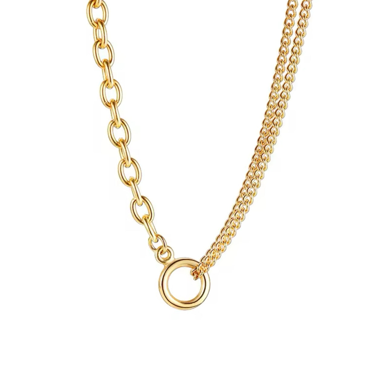 Links + Double Chain Necklace