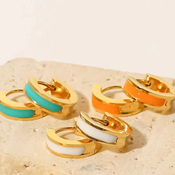 Colorful Enamel Huggies