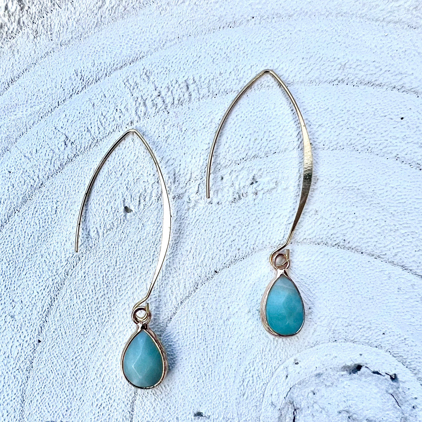 Blue Agate Stone Dangles