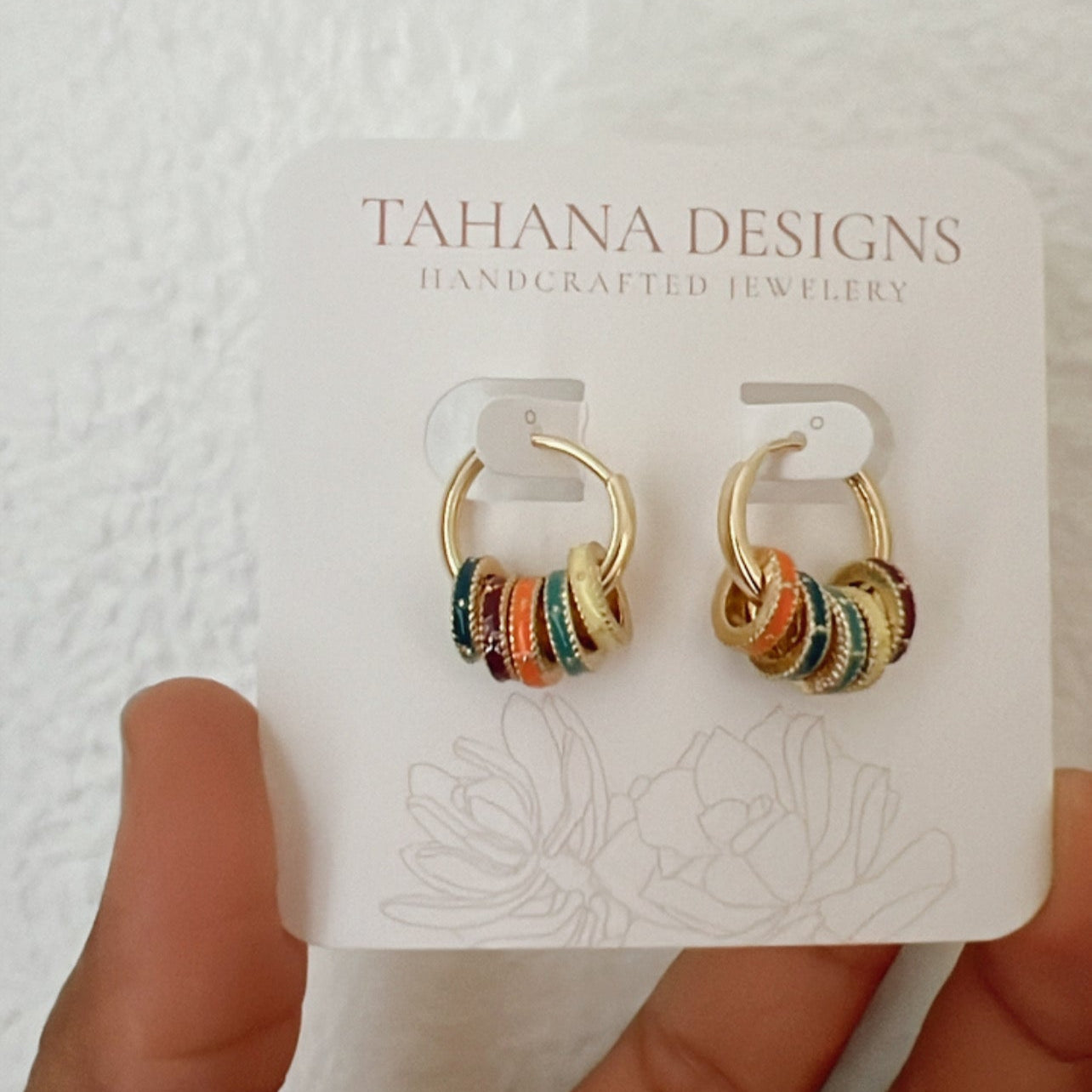 Colorful Enamel Hoops