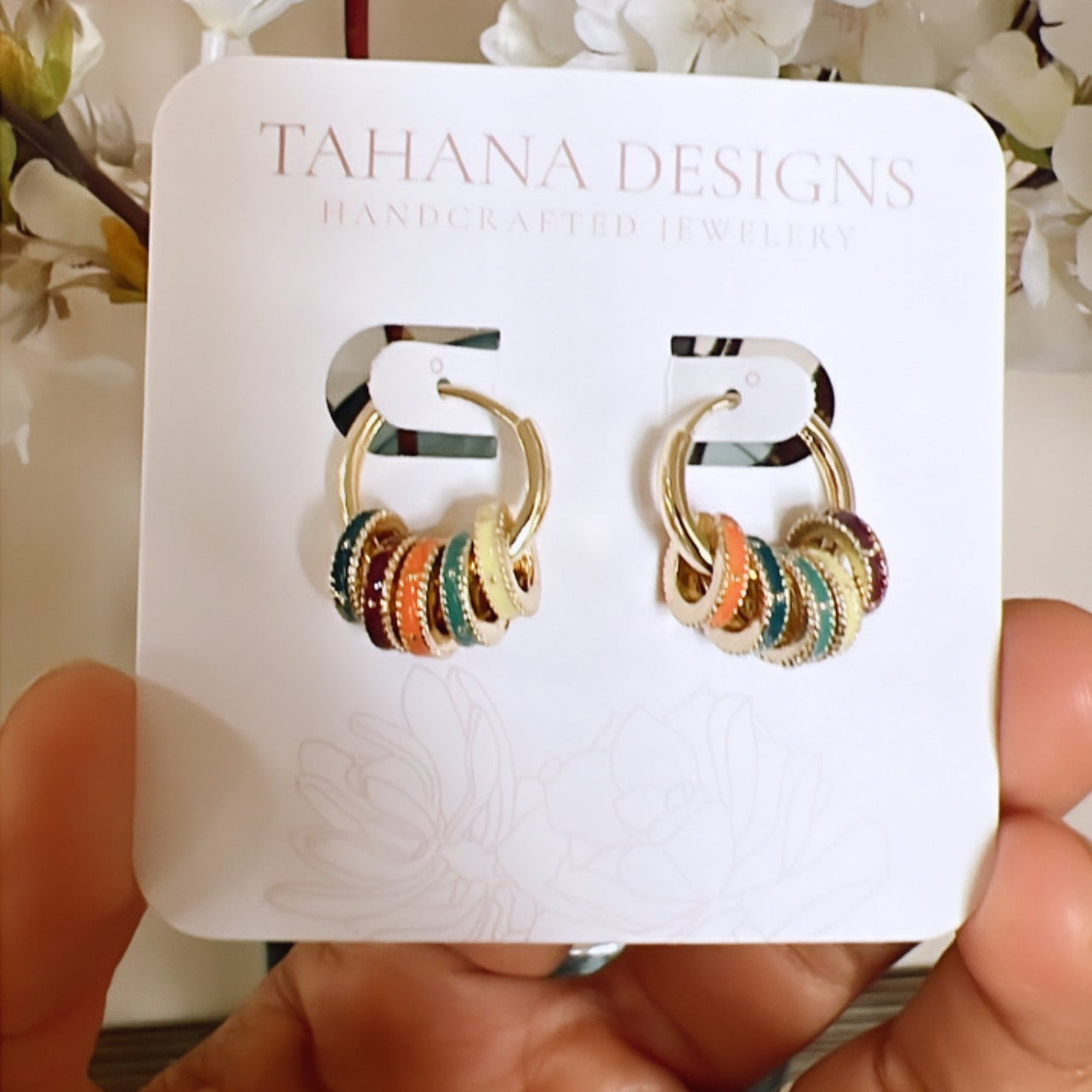 Colorful Enamel Hoops