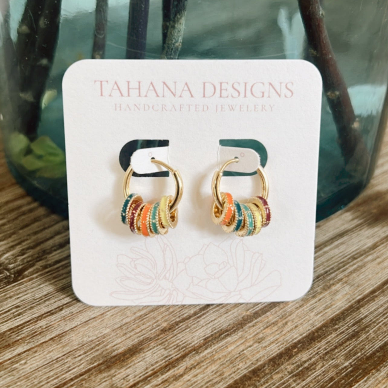 Colorful Enamel Hoops