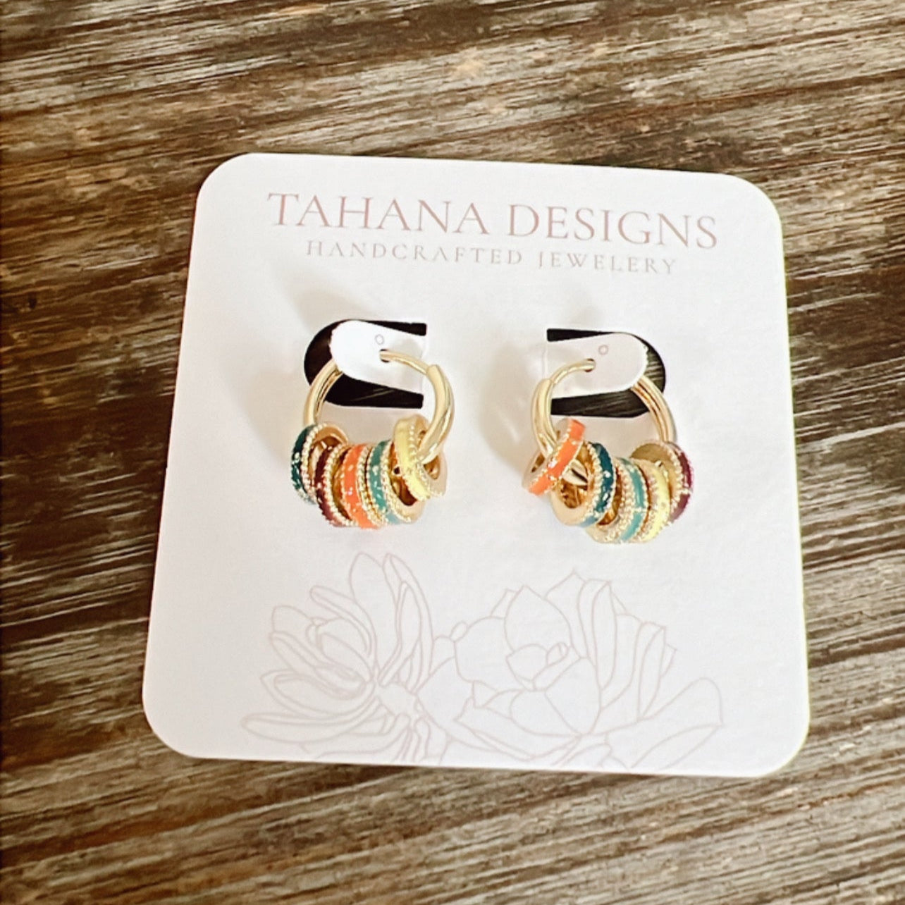 Colorful Enamel Hoops