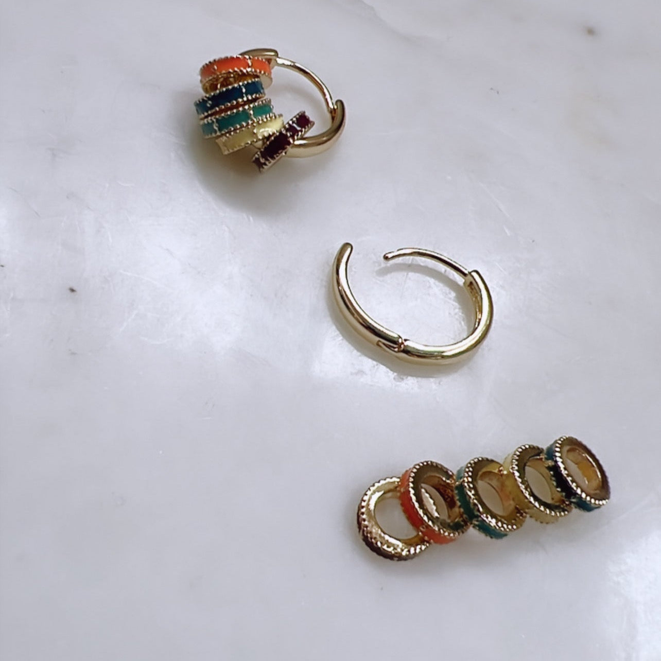 Colorful Enamel Hoops