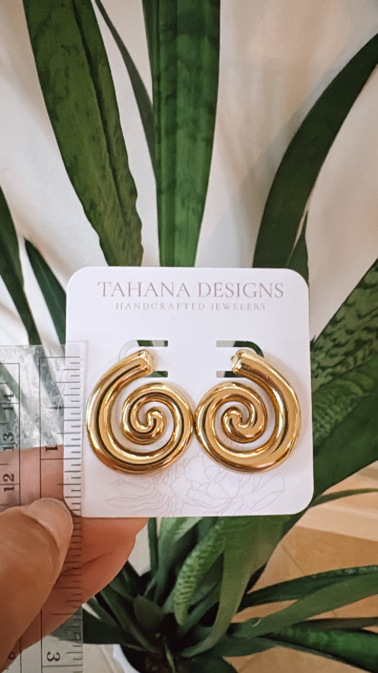 Spiral Gold Large Studs