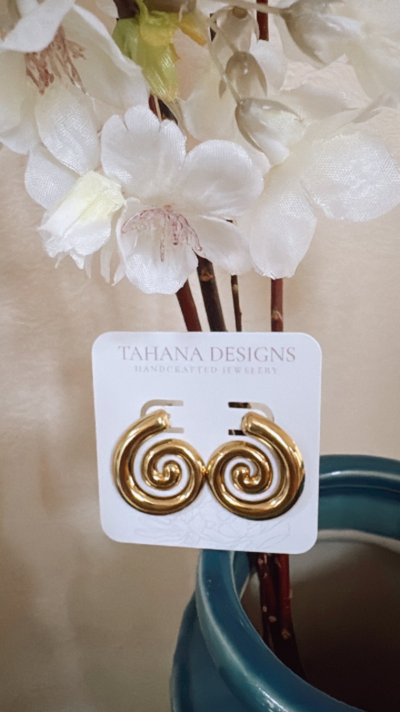 Spiral Gold Large Studs