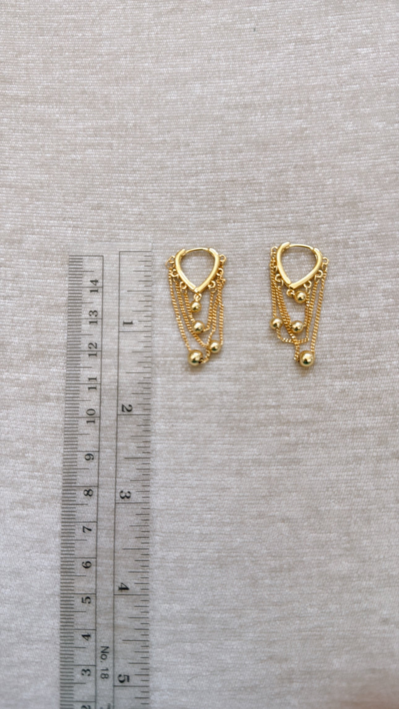 Bead Chain Drop Earrings