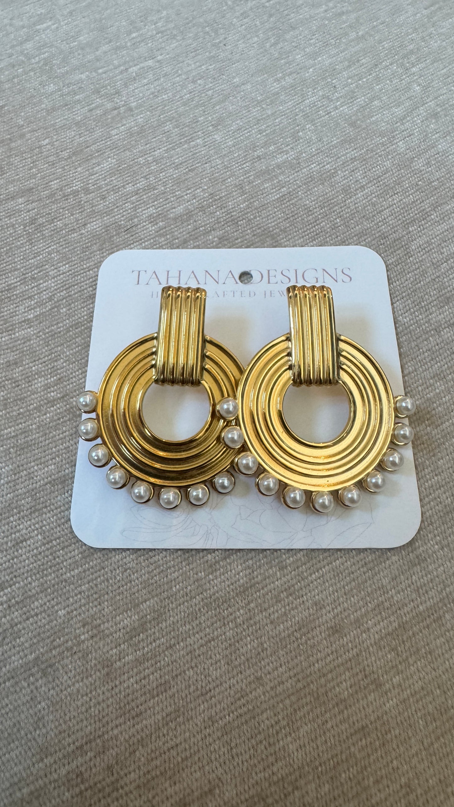Gold + Pearl Earrings