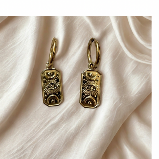 Solstice Charm Huggies