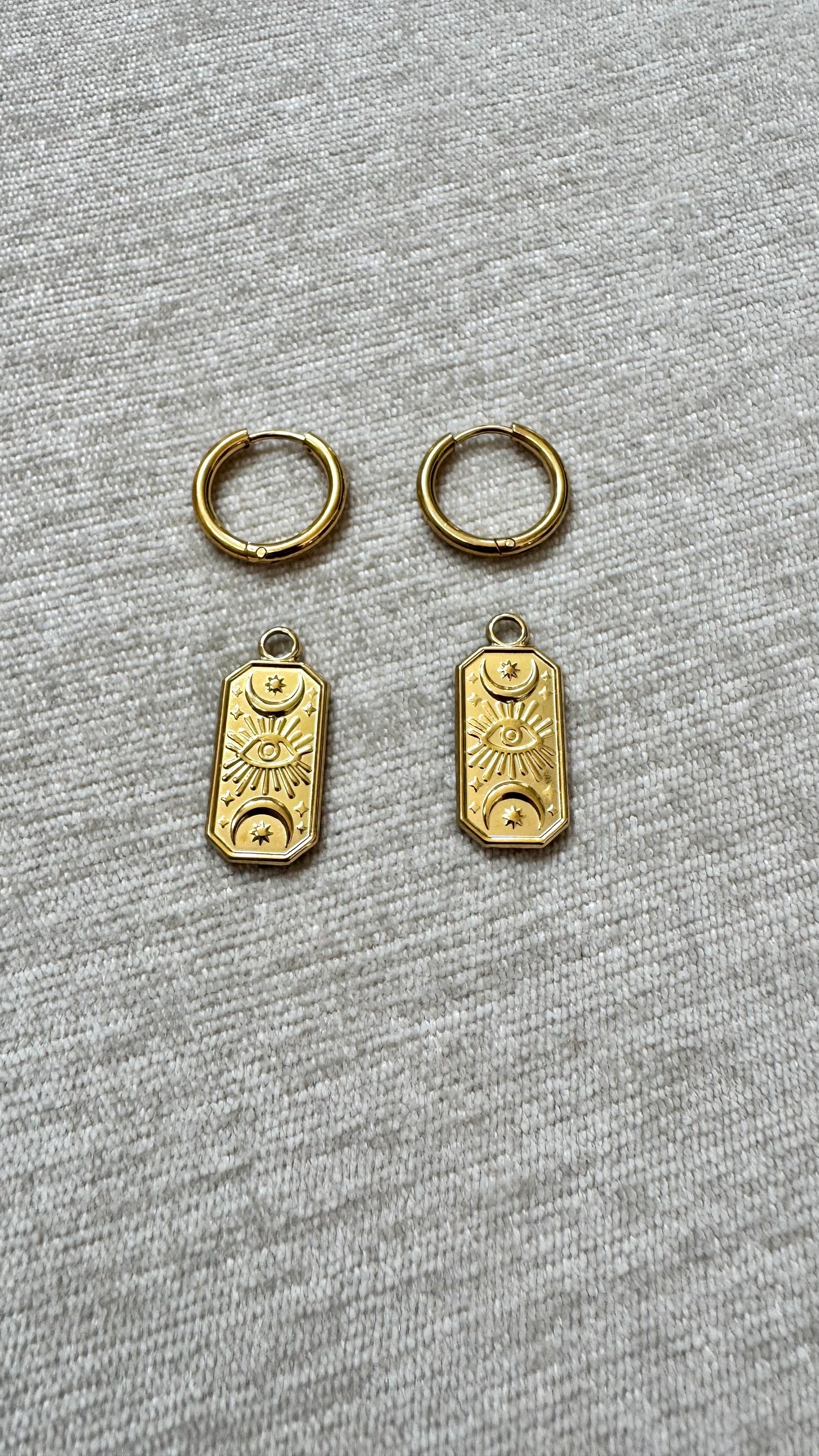Solstice Charm Huggies