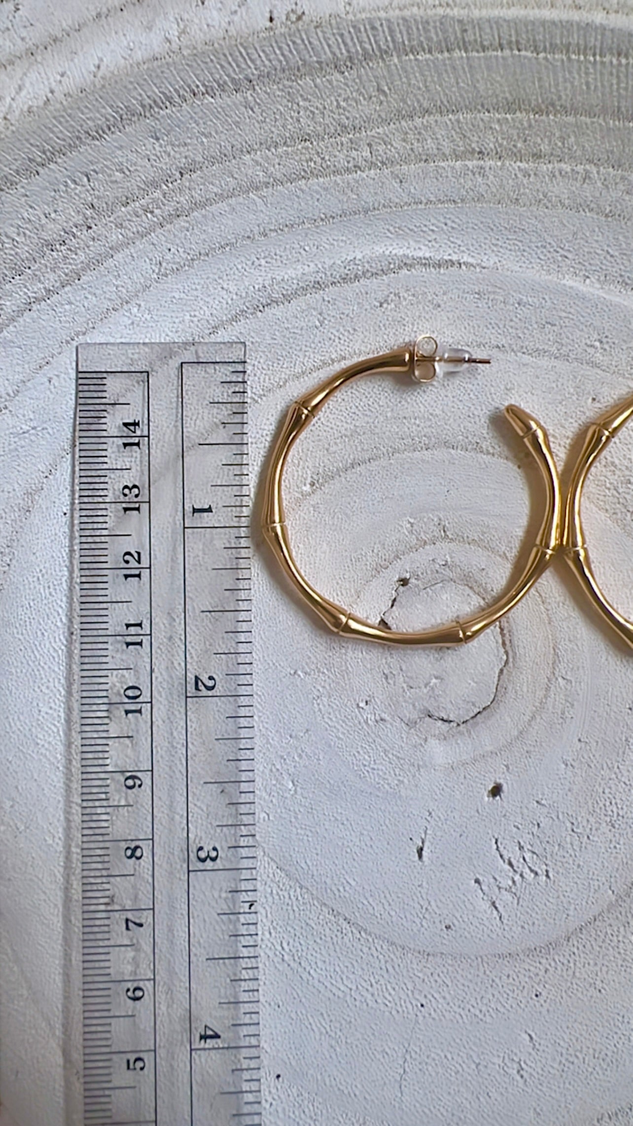 Golden Bamboo Hoops