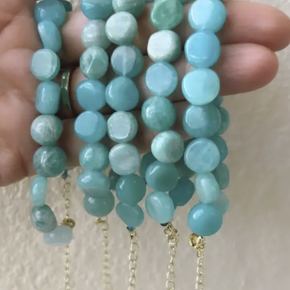 Natural Amazonite Blue Stone Bracelet