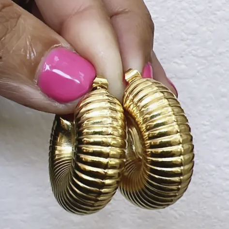 Gold Chunky Hoops