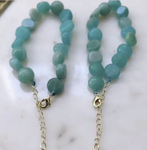 Natural Amazonite Blue Stone Bracelet