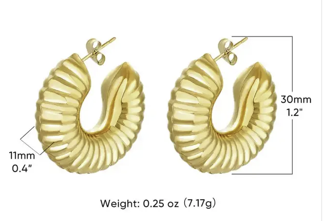 Gold Chunky Hoops