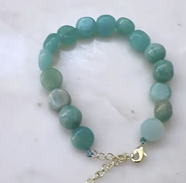 Natural Amazonite Blue Stone Bracelet