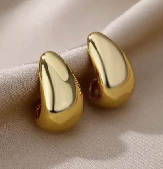 Teardrop Gold Earrings, Mini Kylie Earrings