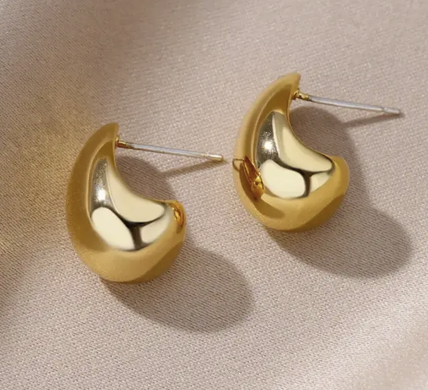 Teardrop Gold Earrings, Mini Kylie Earrings