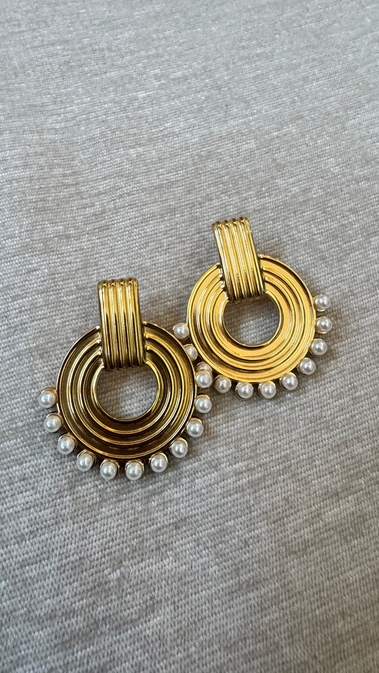 Gold + Pearl Earrings