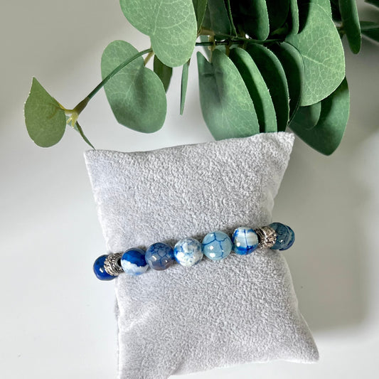 Blue Natural Stone beaded bracelet
