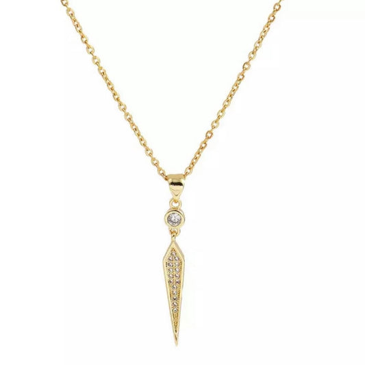 Cubic Zirconia Diamond Drop Necklace