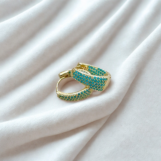 Blue Pave Huggies