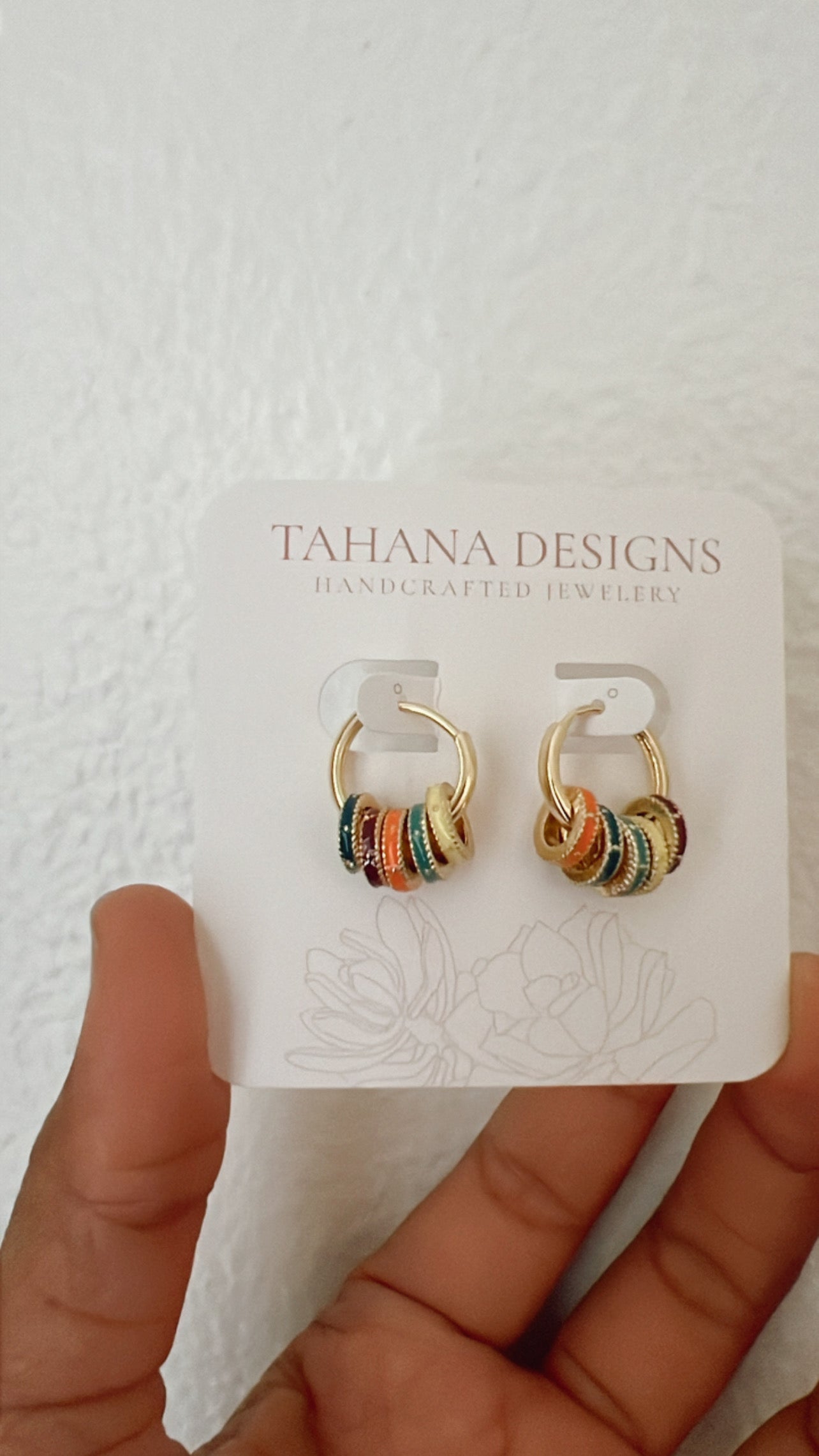 Colorful Enamel Hoops