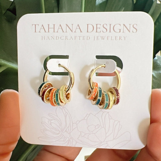 Colorful Enamel Hoops