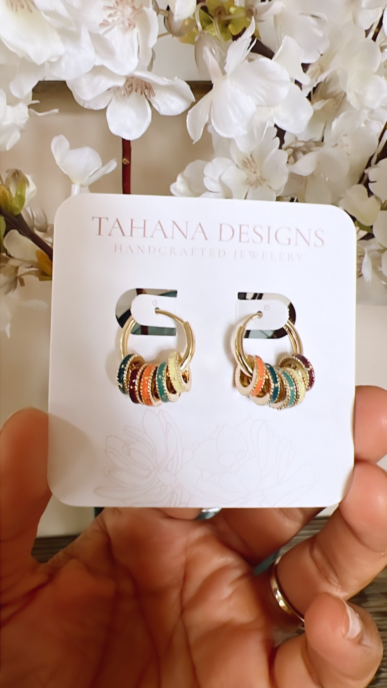 Colorful Enamel Hoops