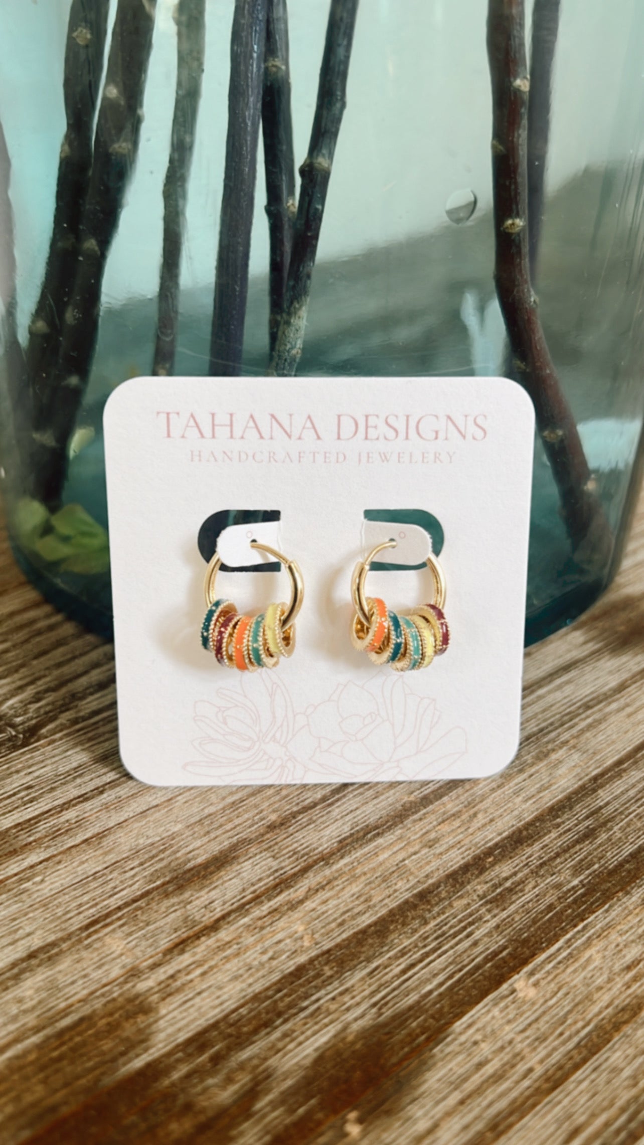 Colorful Enamel Hoops