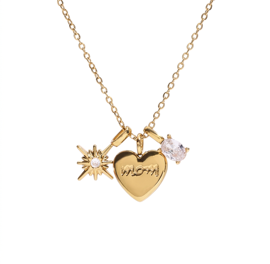 Mom Charm Trio Necklace