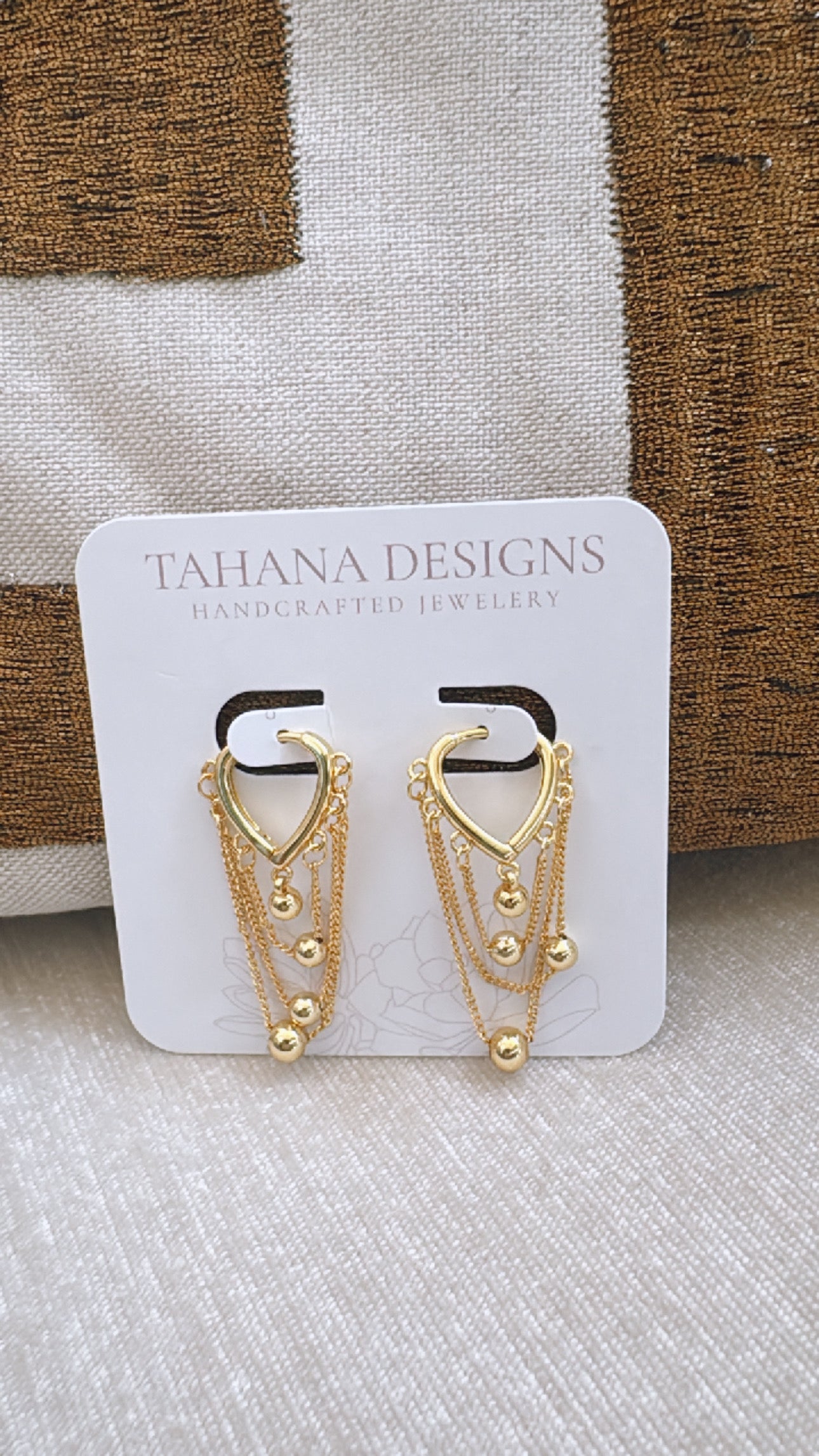 Bead Chain Drop Earrings